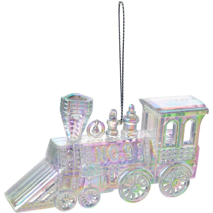 Clayre & Eef 65601 Deko-Anhänger Lokomotive Regenbogen 12x2x7 cm
