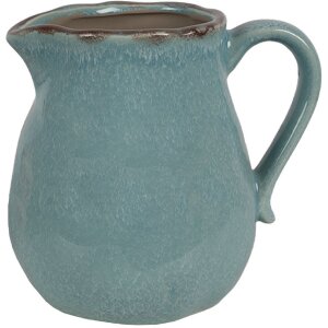 Clayre & Eef 6CE1713BL Dekoration Kanne Blau 17x13x15 cm