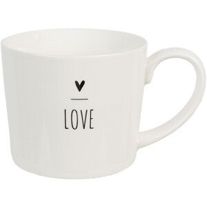 Clayre & Eef 6CEMU0147 Becher LOVE weiß 275 ml
