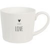 Clayre & Eef 6CEMU0147 Becher LOVE weiß 275 ml