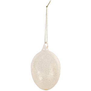 Clayre & Eef 6GL4448 Dekohänger Ei transparent Ø 6x10 cm