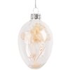 Clayre & Eef 6GL4465 Agățător decorativ ouă flori de sticlă Ø 5x8 cm