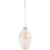 Clayre & Eef 6GL4465 Agățător decorativ ouă flori de sticlă Ø 5x8 cm