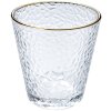 Clayre & Eef 6GL4877 Trinkglas Goldrand 300 ml Ø 9x9 cm