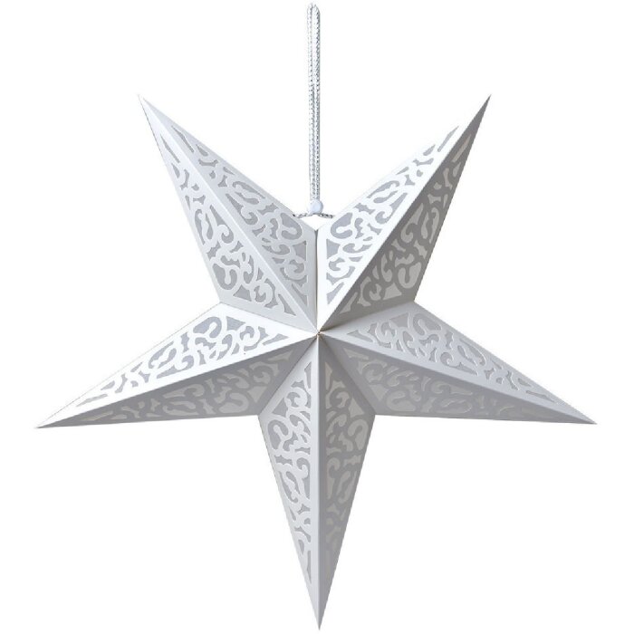 Clayre & Eef 6PA0511L Decorațiune stea alb 60x22x60 cm