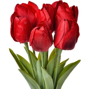 Clayre & Eef 6PL0276 Künstliche Blume Tulpen 10x10x32 cm Rot