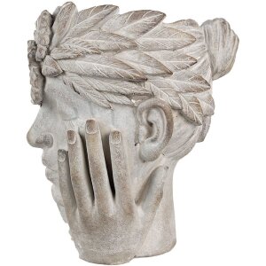 Clayre & Eef 6TE0500 Blumentopf Blumenfrau Grau...