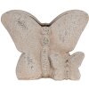 Clayre & Eef 6TE0514 Blumentopf Schmetterling Beige 24x10x19 cm
