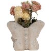 Clayre & Eef 6TE0514 Blumentopf Schmetterling Beige 24x10x19 cm