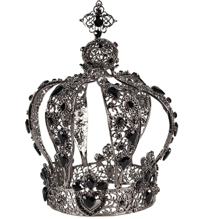 Juleeze JZCR0008 Krone Grau Ø 9x18 cm Metall