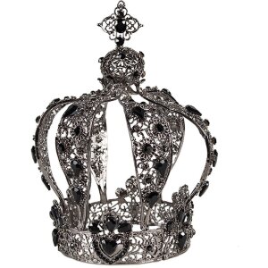 Juleeze JZCR0008 Krone Grau Ø 9x18 cm Metall