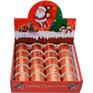 Clayre & Eef LI0123 Schleife Rot Goldfarbig 5 cm x 2.7 m