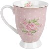 Clayre & Eef SWRMU-2 Becher Porzellan Rosa Violett 12x8x10cm 300ml