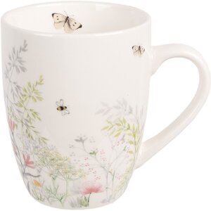 Clayre & Eef Becher WFFMU Weiss Porzellan Botanisch...