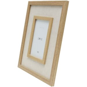 Deknudt S68UE3 Bilderrahmen Naturholz/Beige Leinen 10x15...