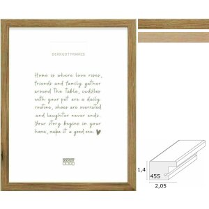 Deknudt cadru din lemn lemn natural S45SH lumina inchisa 10x15 cm la 70x100 cm profil bloc