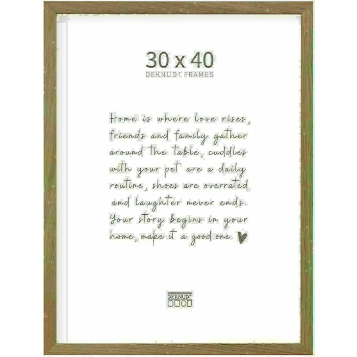 Deknudt S47CJ1 ramă foto lemn masiv stejar natural 30.0 x40.0 cm