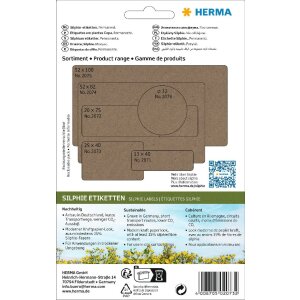 HERMA 2073 Vielzwecketiketten 25x40mm Silphie-Papier zur Handbeschriftung