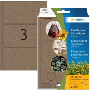 HERMA Vielzwecketiketten 52 x 100 mm Silphie-Papier...
