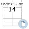 HERMA 8414 Blattetiketten A4 Papier weiß 105x42.3 mm 500 Blatt 7000 Etiketten