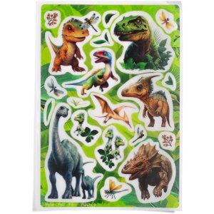 HERMA 15688 Sticker Dino World Folie 20 Stück realistische Dino-Motive