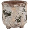 Clayre & Eef 6TE0525L Blumentopf Terrakotta Beige Grün Ø 17x17 cm Landhausstil