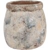 Clayre & Eef 6TE0535 Blumentopf Terrakotta Beige Blau Ø 14x14 cm Landhausstil