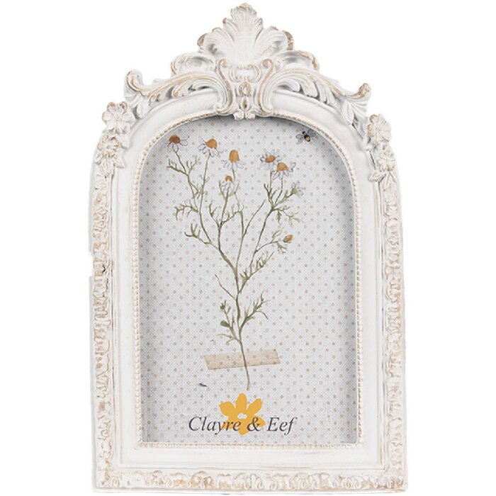 Clayre & Eef 2F1143 Fotorahmen Weiß 13x2x31 cm 10x15 cm