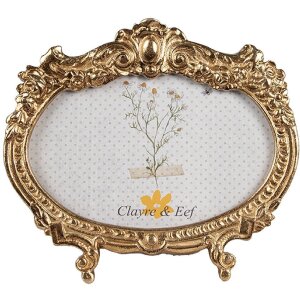 Clayre & Eef 2F1144 Rama foto aurie 17x2x15 cm / 10x15 cm Oval Baroque