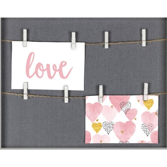 Hama Bilderrahmen Muro mit Schnur und Klammern Weiß 29,5 x 36,5 cm