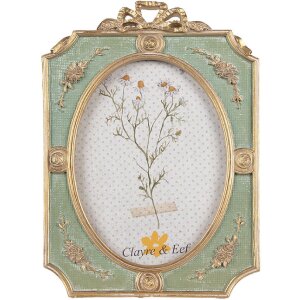 Clayre & Eef 2F1154 Fotorahmen Grün Goldfarbig...