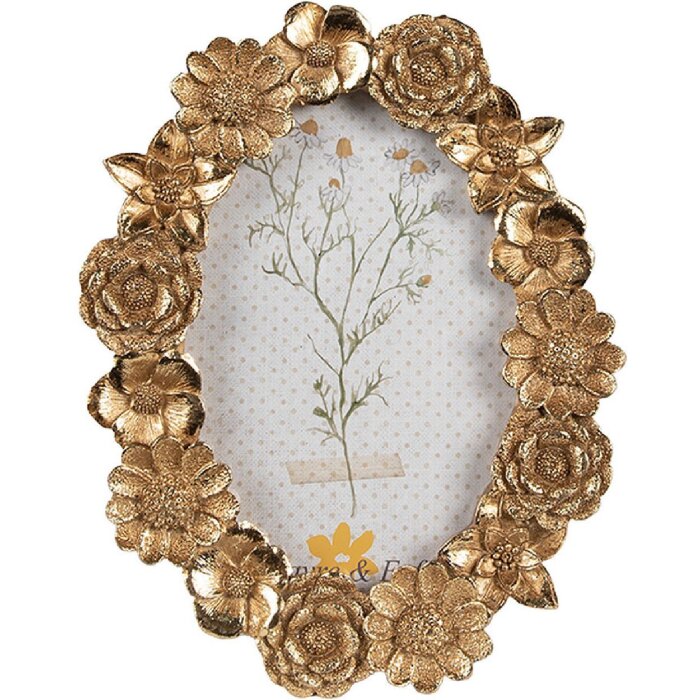 Clayre & Eef 2F1156 Fotorahmen 10x15 cm Gold Oval
