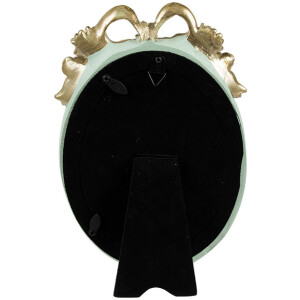 Clayre & Eef 2F1157 Cadru oval verde auriu 10x15 cm