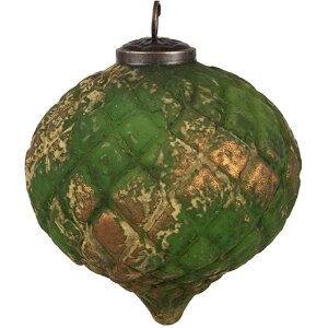 Clayre & Eef 6GL4509 Christbaumkugel Set 4 Grün...