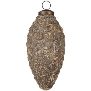 Clayre & Eef 6GL4513 Christbaumkugel Beige Grau...