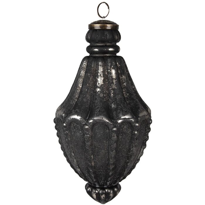 Clayre & Eef 6GL4520 Christbaumkugel Schwarz Ø 11x22 cm