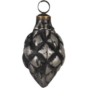 Clayre & Eef 6GL4683 Christbaumkugel Schwarz Silber...