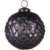 Clayre & Eef 6GL4696 Pom de Crăciun Bauble Gri Sticlă Ø 10x10 cm
