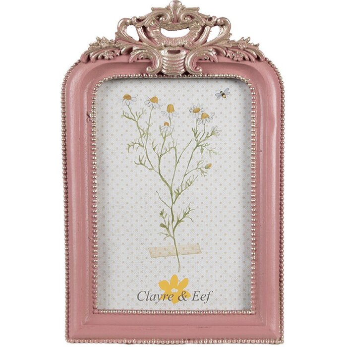 Clayre & Eef 2F1104 Cadru foto roz argintiu 16x2x23 cm 13x18 cm