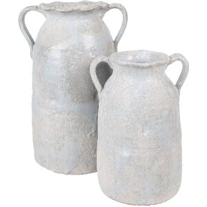 Clayre & Eef 6TE0537S Dekoration Vase Grau Beige 15x12x20 cm