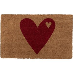 Clayre & Eef MC255 Türmatte Herz 75x45x1 cm