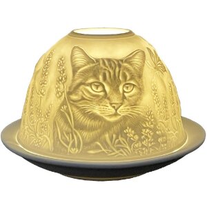 Clayre & Eef 6CE1807 Teelichthalter Katze Ø...