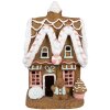 Clayre & Eef 6MG0054 Dekoration Lebkuchenhaus mit LED 22x18x39 cm