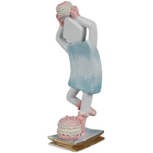 Clayre & Eef 6PR4223 Deko Puppe Blau Rosa 4x3x10 cm