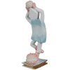 Clayre & Eef 6PR4223 Deko Puppe Blau Rosa 4x3x10 cm