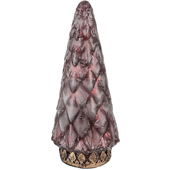 Clayre & Eef 6GL4586 Weihnachtsbaum mit LED Ø 11x24 cm Violett