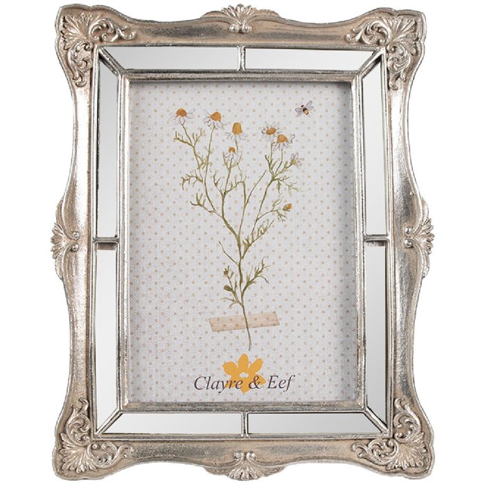 Clayre & Eef 2F1113 Fotorahmen Silberfarbig 20x2x24 cm 13x18 cm
