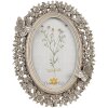 Clayre & Eef 2F1114 Rama foto argintie ovală 16x2x21 cm 10x15 cm