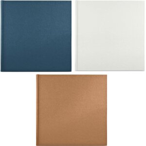 Hama Jumbo-Album Wrinkled 30x30 cm 80 weiße Seiten Blau Braun Weiß