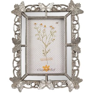 Clayre & Eef 2F1123 Fotorahmen 21x2x26 cm Silber...